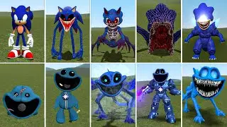 EVOLUTION OF ALL SONIC EYX CURSED AND BUBBA-BUBBAPHANT NORMAL  in Garry's Mod!