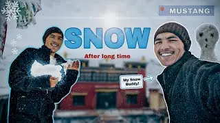 Making snow man ☃️⛄ at our monastery. Upper Mustang ( Nepal) 🇳🇵🇳🇵🇳🇵🙂