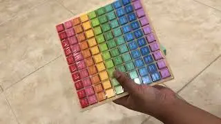 Wooden Multiplication & Math Table Board Game, Kids Montessori Math Manipulatives Learning Toys