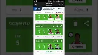 TKR VS SLZ DREAM 11 TEAM