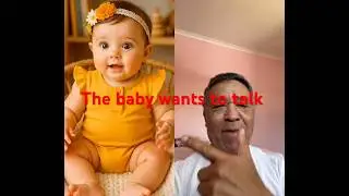 The baby wants to talk papa #cutebaby #baby
