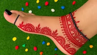 Sawan Special Alta Designs for Feet🥳Teej & Raksha Bandhan Festival Look💐Traditional Indian Alta Art