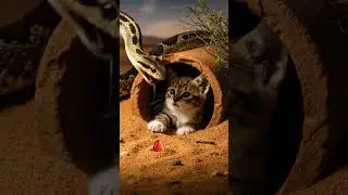 Abandoned Kitten Found Hope in the Desert 🥺🐾 | Emotional moral Story #shorts​
