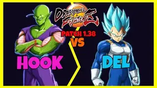 DBFZ - HOOKGANGOD vs DEL gameplays (SSJ Vegeta, Vegito, Piccolo vs Blue Vegeta, Beerus, SSJ Goku)