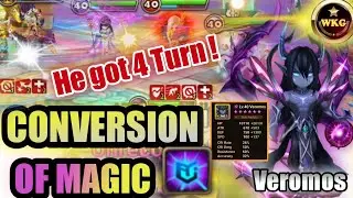 VEROMOS GOT 4 TURN BY CONVERSION OF MAGIC IN RTA - Summoners War