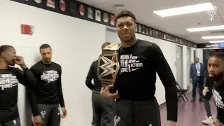 Road To WrestleMania | Giannis, Thanasis, Robin & Brook Lopez, Wesley Matthews Pregame WWE Battles