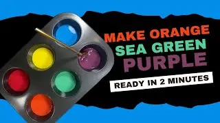 Let's Make Orange, Sea Green & Purple Color | Color Mixing for Children #colormixing #colors #art