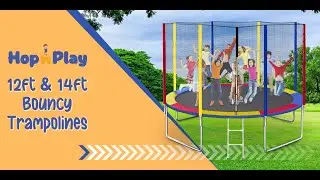 🌈 Hop n Play GS 12ft & 14ft Bouncy Trampolines - Jump into the Rainbow of Fun! 🤸♀️🌟
