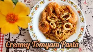 Creamy Tomyam Pasta | Resepi Viral  Pasta Itali Ft. Tomyam Siam