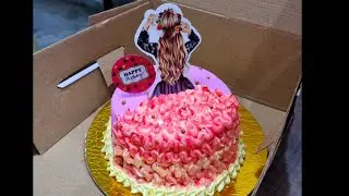 Birthday cake design,new cake design,doll cake design pineapple flavour,#shorts #shortvideo