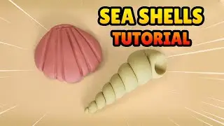 🔴DIY how to make SEA SHELLS MINIATURE - Easy Polymer Clay Food, Fondant, plastilina tutorial DIY