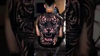 I Spent 20 Hours Creating a Full Back Tiger Tattoo! 🐅🔥#drawing_complex #tattoo #tattooartist #art