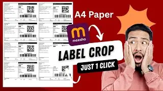 How to Print Meesho Label on A4 Size Paper Just one Click 10 Label. Pack Meesho Order Easy #kamal
