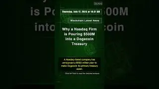 🧐👉 Why a Nasdaq Firm is Pouring $500M into a Dogecoin Treasury #QixNewsCrypto
