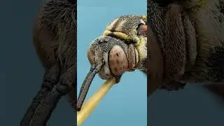 Спящая пчела-кукушка 🐝 #макро #макрофото #макрофотография