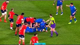 BIG EDWIN EDOGBO HIT MUNSTER V LEINSTER 2025 26 UNITED RUGBY CHAMPIONSHIP