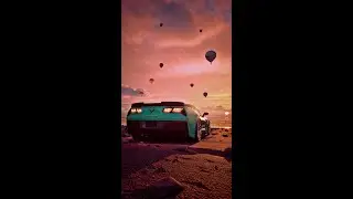 [8K60FPS] Surreal Beach: Corvette Carbon & Fluid Flux in Unreal Engine 5 #shorts #ue5
