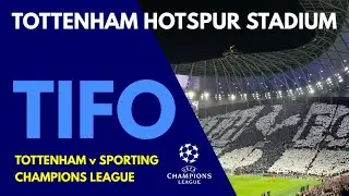 TOTTENHAM TIFO: Spurs v Sporting: Champions League