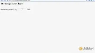 The HTML 5 range Input Type