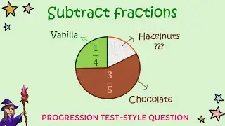 Subtraction with fractions. Progression Test-style Question 10 [Solved] - Stage 6