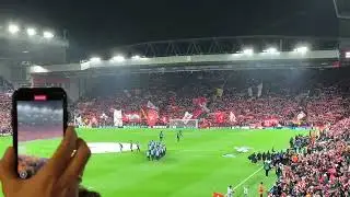 You'll never walk alone. Incredible atmosphere at Anfield, Liverpool - Real Madrid, November 4, 2025