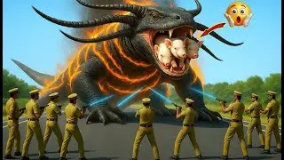 Heroic Rescue Team Saves Baby Pigs from a Giant Komodo Dragon Attack