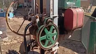 Vintage Continuous Flight Auger (CFA) towable sand point shallow well drill rig