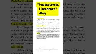 &ldquo;Postcolonial Literature&rdquo;-Key Terms|Instant Essay for Exam Success  #shorts #trending #Viral#setexam