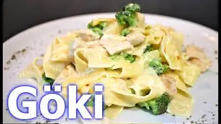 Bandnudeln mit Hähnchen Brokkoli Käse-Soße in nur 5min. wie in einem Gourmet Restaurant / Folge 49