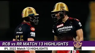 RCB vs RR 13TH MATCH HIGHLIGHTS 2022 | IPL 2022 BANGALORE vs RAJASTHAN 13TH MATCH HIGHLIGHTS