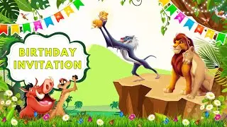 Trending Lion King Theme First Birthday Invitation Video #video