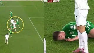Cristiano Ronaldo red card vs Ireland vs Portugal after Elbow on O'Shea, Cristiano Ronaldo sent off