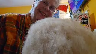 Carding Camel Hair and Wool into Batts for Spinning