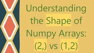 Understanding the Shape of Numpy Arrays: (2,) vs (1,2)