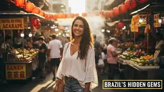 S&atilde;o Paulo 🇧🇷 Liberdade Street Market, Ultimate Walking Tour 4K Brazil
