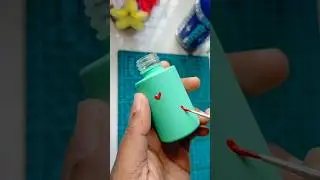 Mini bottle painting /Plix serum bottle reuse idea/#shorts /#crafts/#painting /#acrylicpainting /art