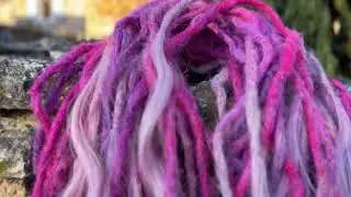 Pink synthetic dreadlocks