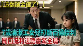 「這翻譯錯了！」7歲旁聽女孩打斷百億談判，總裁剛要趕人，她開口一口流利法語震驚全場！#故事 #故事分享 #故事頻道