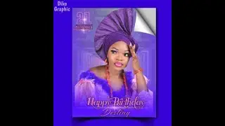 E - BIRTHDAY FLYER DESIGN ON ANDROID PIXELLAB | PIXELLAB TUTORIAL | DIKO GRAPHIC