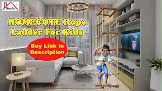 HomeCute Rope Ladder For Kids | Wooden Children Climbing Swing Kid Sport Toy | For Physical Activity
