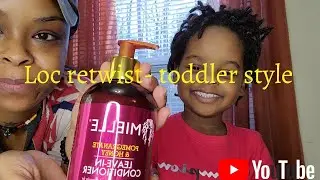 Loc Re-twist - Toddler style -  #locjourney #toddler #locs #retwist