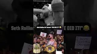 Seth Rollins' reaction to winning the Men's Crown Jewel Championship vs. Cody Rhodes 😂