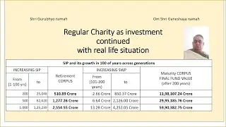 inf16 Charity as an investment option contd. With a real life situation.