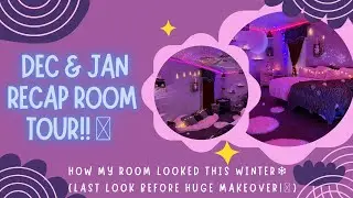 CUTE WINTER LED ROOM TOUR |JANUARY ROOM TOUR RECAP 2022