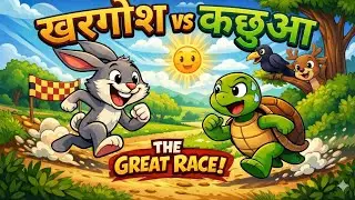 Rabbit And Turtle Story. Khargosh Aur Kachhua Ki Kahani.खरगोश और कछुए की कहानी