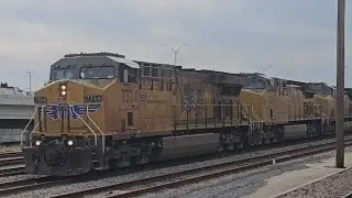 Union Pacific heading EB at FW T&P Station with Mid DPU's & TexRail Departure