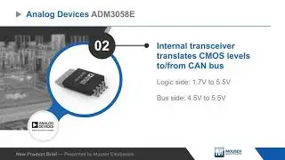 Analog Devices Inc. ADM3058E Signal Isolated Transceiver &mdash; New Product Brief | Mouser Electronics