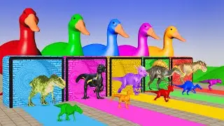 Cute dinosaur running game 3d animation | Woki Toki Animals 