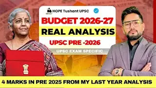 *Ultimate BUDGET REAL Analysis for PRE 2026🔥 #ias #upscexam #pre2026  #upsc #prelims2026 #budget2026
