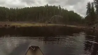 Paddling south on creek south of Lucky Pay Lake from a small pond